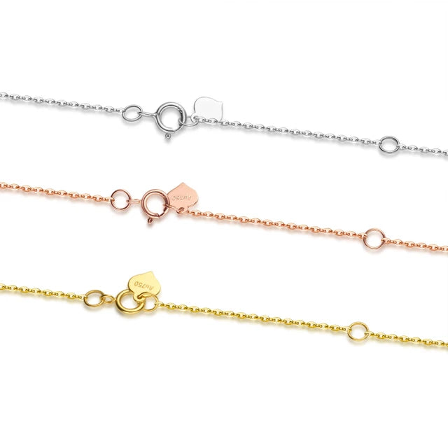 18K金 50分鑽 經典鑽石項鍊-多色選