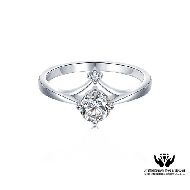 9K IGI 50分 最白D色 相映鑽石戒指