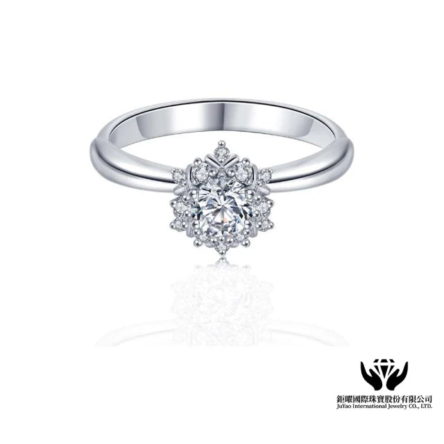 9K金 IGI 50分 絢彩鑽石戒指