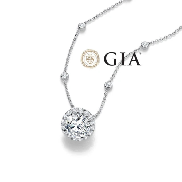 18K金 GIA 1克拉 圓夢鑽石項鍊