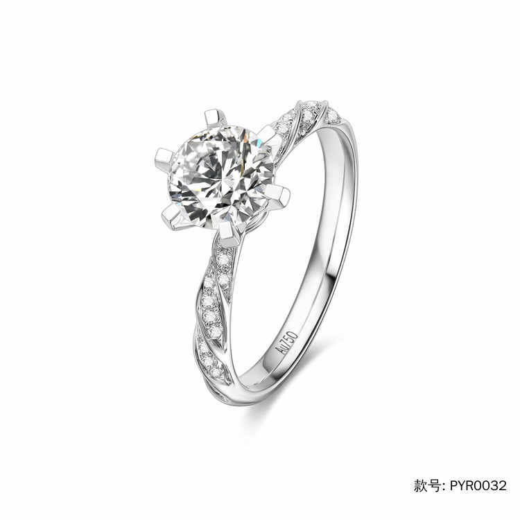 18K金 1克拉 摯愛光芒鑽戒 - Juyao鉅曜