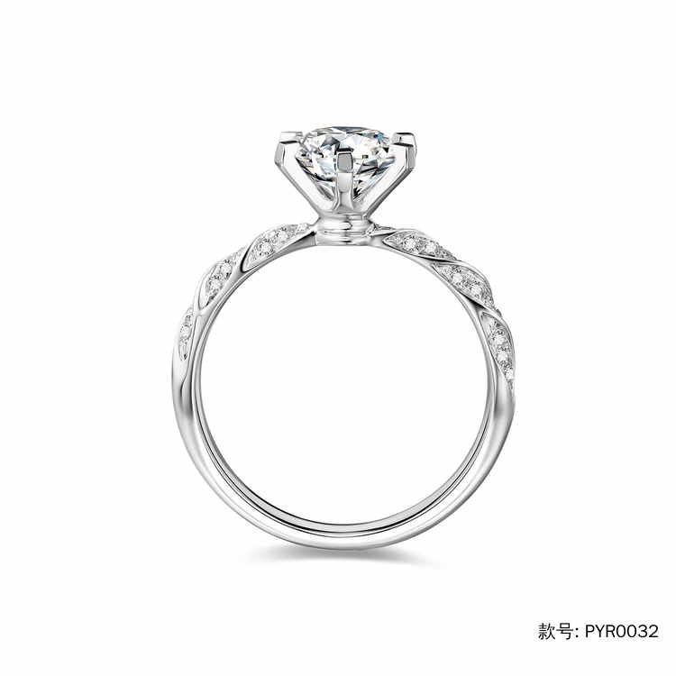18K金 1克拉 摯愛光芒鑽戒 - Juyao鉅曜
