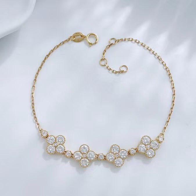 18K金 冬韻雪花鑽石手鍊 - Juyao鉅曜