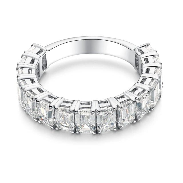 18K金 祖母綠車工排鑽戒指 - Juyao鉅曜