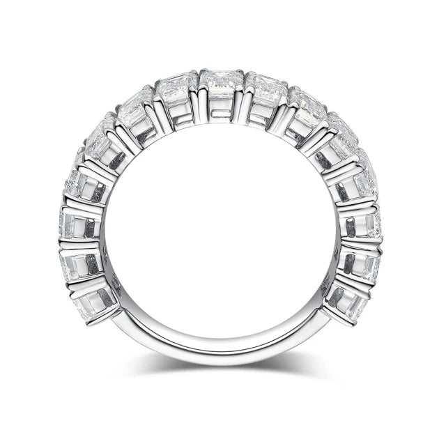 18K金 祖母綠車工排鑽戒指 - Juyao鉅曜