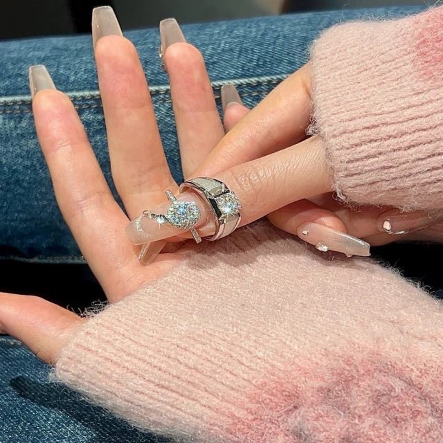 18K金 GIA 1克拉 永恆愛戀鑽石對戒 - Juyao鉅曜