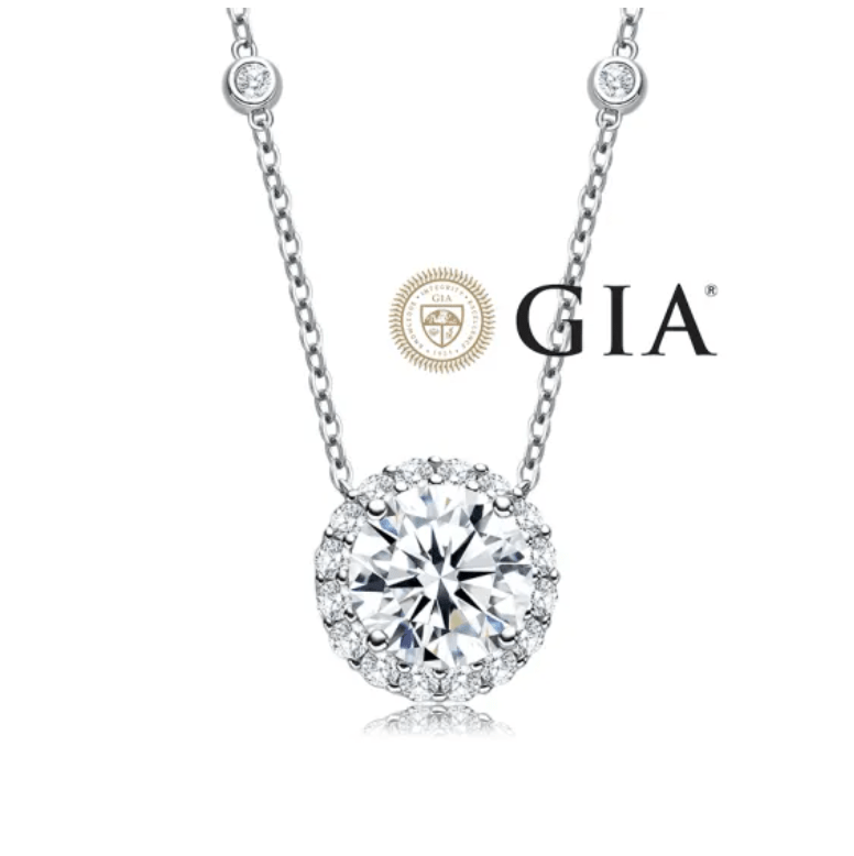 18K金 GIA 1克拉 圓夢鑽石項鍊 - Juyao鉅曜