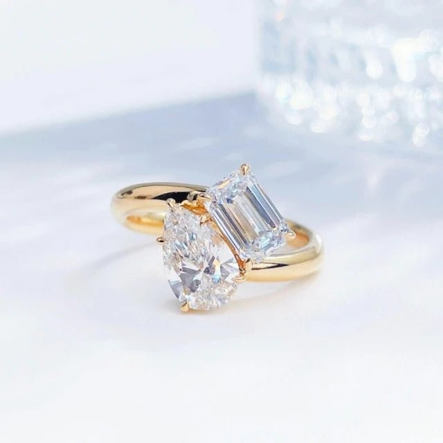 18K金 IGI 1克拉 二重奏2克拉鑽戒 - Juyao鉅曜