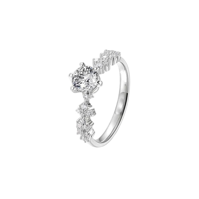 18K金 IGI 1克拉 最白D色 結晶鑽石戒指 - Juyao鉅曜