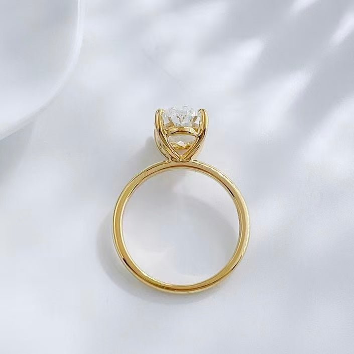 18K金 IGI 3克拉 白雪之鑽橢圓鑽戒 - Juyao鉅曜