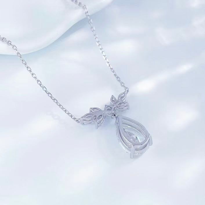 鉑金PT950 IGI 3克拉 雪夜聖花鑽石項鍊