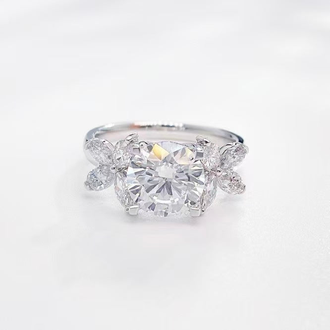 鉑金PT950 IGI 1克拉 聖誕雪舞鑽石戒指