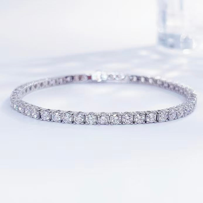 S925銀 2克拉 鑽石網球手鍊