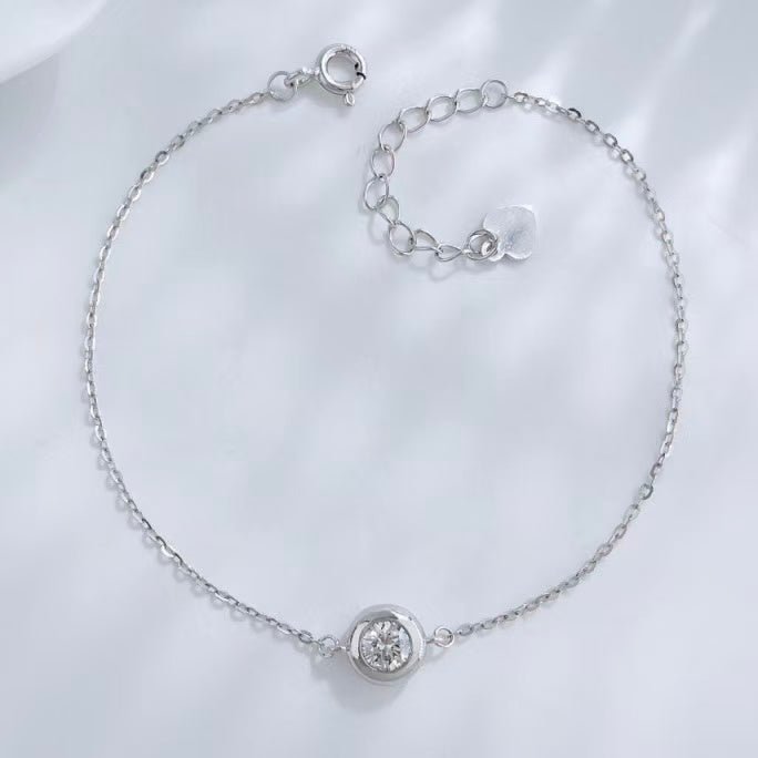 30分鑽石手鏈 銀鍊、紅繩 兩款任選 - Juyao鉅曜