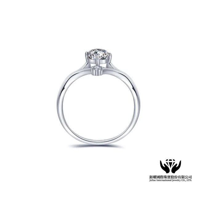 9K IGI 50分 最白D色 相映鑽石戒指 - Juyao鉅曜