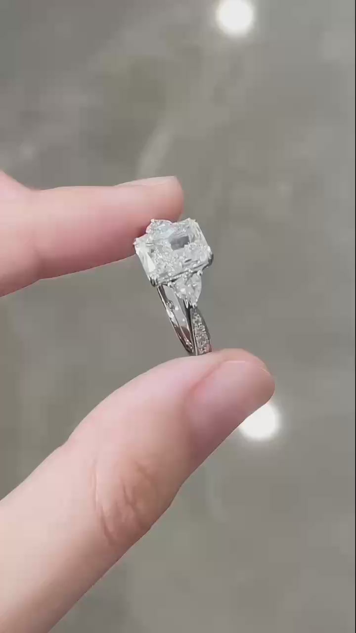 鉑金PT950 IGI 2克拉 聖誕聖光雷迪恩車工鑽戒