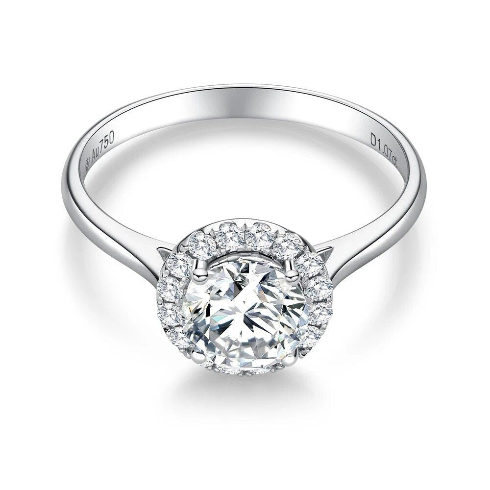 鉑金PT950 GIA 1克拉 豪華圓夢鑽戒 - Juyao鉅曜