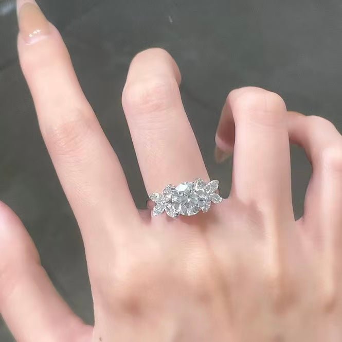 鉑金PT950 IGI 1克拉 聖誕雪舞鑽石戒指 - Juyao鉅曜