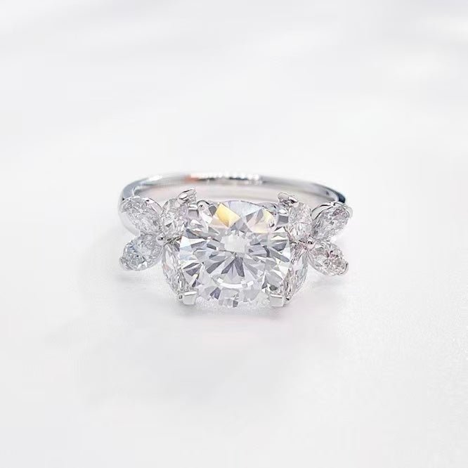 鉑金PT950 IGI 1克拉 聖誕雪舞鑽石戒指 - Juyao鉅曜