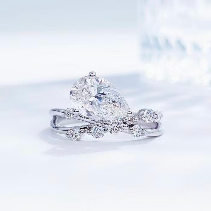 鉑金PT950 IGI 1克拉 星露枝環鑽石戒指 - Juyao鉅曜