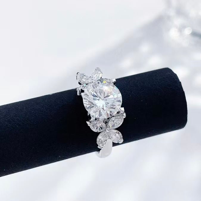 鉑金PT950 IGI 1克拉 聖誕雪舞鑽石戒指 - Juyao鉅曜