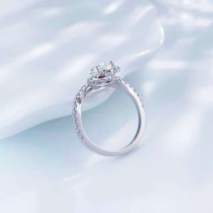 鉑金PT950 IGI 1克拉 豪華公主水滴鑽石戒指 - Juyao鉅曜